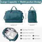 Extra Large Travel Duffle Bag,Carry on Overnight Weekend Bag with Shoes Compartment,Weekender Bags for Women for Travel Business Trips Sport Hospital