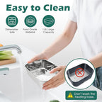 COZYEXPERT Electric-Lunch-Box-Heated-Food-Warmer 100W Heating Lunchbox for Adults 1.8L Portable Food Heater for Work/Car, 12V/24V/110-230V Lonchera Eléctrica Portátil with Fork Spoon (Gray+Green)