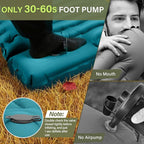 FUN PAC Camping Sleeping Pad, Ultralight Camping Mat with Pillow Built-in Foot Pump Inflatable Sleeping Pads Compact for Camping Backpacking Hiking Traveling Tent