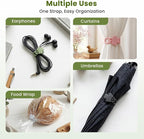 Data Cable Organizer, 2026 Upgrade Silicone Cable Ties Reusable Cable Management Organizers, Multipurpose Elastic Cord Organizer for Fastening and Bundling Cable Cords Wires (10PC B)
