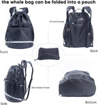 Swim Beach Sports Drawstring Backpack - Gym Bag with Shoes Compartment and Waterproof Pocket for Gym Accessories, Swim Essentials - Kids Mens Beach Workout Bag