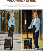 LOVEVOOK Carry On Luggage 22x14x9 Airline Approved, 20 Inch Softside Suitcases with Wheels, Lightweight Spinner Carry on Suitcase with TSA Lock, Water-Resistant Large Capacity Luggage for Travel