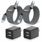 2Pack Fast iPhone Charger[Apple MFi Certified]10FT Dual Port USB Fast Charging Block iPhone 17 USB A-C Braided Cable Cords,Apple Charger Adapter for iPhone 17 Air/16e/17/16/15/15 Plus/Pro/Pro Max/iPad