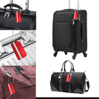 Aluminum Luggage Tags, Luggage Tag Holders for Travel Luggage Baggage Identifier by Ovener (5Pack Red)