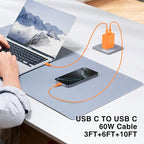 QZIIW Super Fast Samsung Charger Type C,45W Dual Port USB C Fast Charger Block [2-Pack] & Extra Long 60W 3/6/6/10FT USB C Cable - PD Quick Charging 3.0 for Samsung Galaxy S25 Ultra/S24+/S23 iPhone 17