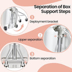 Kids Ride On Luggage with Seat, 20 inch Carry On Suitcase, 2-in-1 Children's Luggage with Spinner Wheels Detachable Seat and Safety Guardrail for Airplane & Travels
