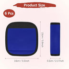 Luggage Handle Wrap [6PCS] - Neoprene Luggage Identifiers Use for Suitcases & Carry on & Travel Accessories - [Blue-6IN/15CM] Comfort Grip Handle Cover