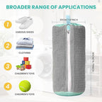 Shoe Washing Machine Bag, 2-Pack Reusable Shoe Bag for Washing Machine, 360° Deep Clean for Sneaker, Running Shoes,Bras, Delicates and Toys, Includes 2 Shoe Storage Dust Bags（Grey)