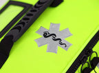 Lightning X Products Lightning X Mid-Sized First Responder EMT Bag | LXMB25 Fully Stocked Aid Kit w/ 200+ BLS Supplies - Fluorescent Yellow