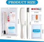 Hushee 96 Sets Bulk Hygiene Kit for Homeless, Includes Shampoo Soap Bar Comb Toothbrushes with Toothpaste Individually Wrapped Basic Toiletry Kits for Travel Charity Hotel Hospitality Industries