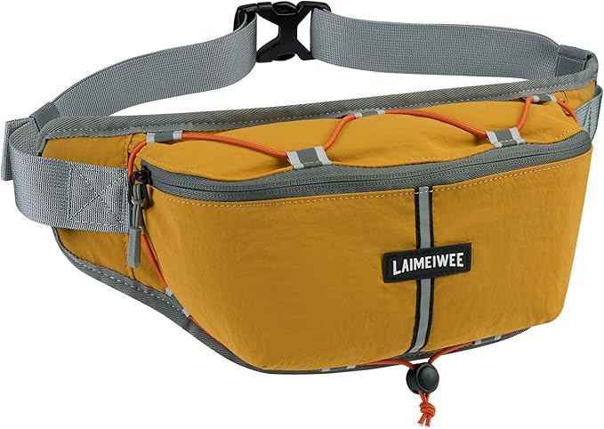 Fanny Pack for Women Men, Water-Resistant Travel Waist Pack with RFID Blocking, Wide Opening Crossbody Belt Bag for Phone, Passport, Small Hip Pack for Running, Hiking, Workout（Ginger）