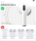 Proof Labs 4 Pairs for AirPods Pro 3 Ear Hooks Covers [Added Storage Pouch] Anti Slip Ear Tips Accessories Compatible with Apple AirPods Pro 3rd Generation (White)