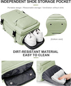 Travel Backpack Women,Carry On Backpack Flight Approved 18x14x8 inches Bag Spirit Airlines Personal ltem,College Sports Hiking Rucksack Waterproof Casual Daypack Laptop Blackpack Men, MintGreen