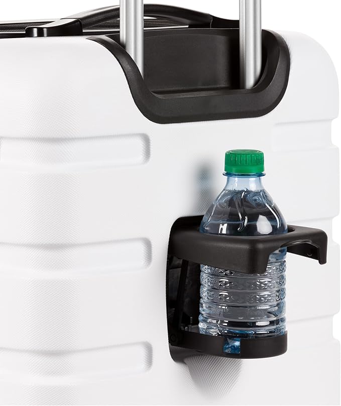 SwissGear 7366 Signature Hardside Expandable Luggage with Spinner Wheels, TSA Lock, Cup-Holder, White, 3-Piece Set (19/23/27)