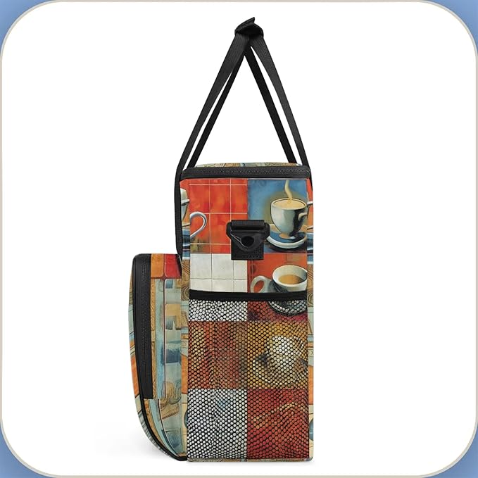 Coffee Maker Travel Bag Compatible with Keurig K-Mini or K-Mini Plus, Single Serve Coffee Brewer Carrying Case with Multiple Pockets for K-Cup Pods, Storage Bag With Shoulder Strap(Bag Only)