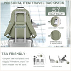 Focdod Laptop Backpack for Women Bookbag: 17 inch Work Backpacks with Pouch Pocket for Large Capacity Cup & USB Charger College Book Bag Travel Business Nurse Teacher Bookbags Anti-theft Back Pack