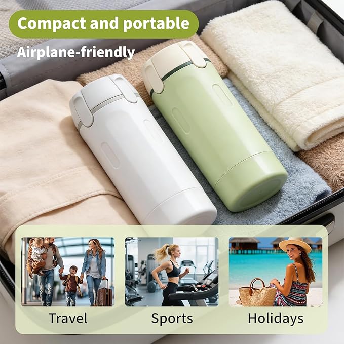 4 in 1 Travel Dispenser Bottle,Leak Proof Refillable Bottles Store Shampoo, Lotion and More,Transparent with Scale, Easy Squeeze Use, Lightweight & Portable Perfect for Travel,Gym,Camping (Green)