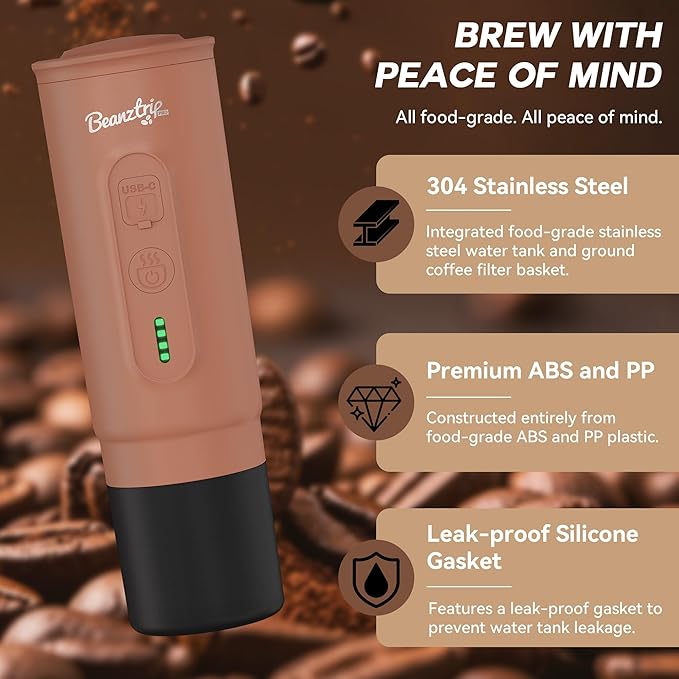 H02 PRO Portable Espresso Maker, Mini Electric Coffee Maker Compatible with Ground Coffee & NS Capsule, Father's Day 20 Bar Travel Espresso Machine with Self-Heating for Camping, RV