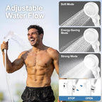Portable Shower for Camping with 7800mAh Battery, Rechargeable Camping Shower with Intelligent LED Display, 3 Spray Modes, IPX8 Waterproof Outdoor Camp Pump for Hiking, Travel, Car, Pet