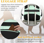 MATEIN Travel Laptop Backpack, 15.6 Inch Computer Backpack, Slim Lightweight Fashion Water Resistant Womens Traveling Backpack Casual Daypack for College Office, Mint Green