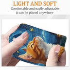 Abstract Night Sky Cat Luggage Tags for Suitcase 3 Pack, Leather Bag Tags Identifiers with Privacy Name Address Labels and Durable Steel Loop for Men Women Backpack