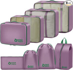 8 Set Packing Cubes for Travel Suitcase Organizer Bags Luggage Packing Cubes Set Travel Essentials Accessories Gifts for Women