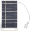 Hilitand 5W 5V USB Solar Panel Charger, Portable Monocrystalline Silicon Handheld Solar Panel for Camping Travel Outdoor (White)