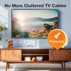 Delamu 157in Cord Hider Wall, TV Cable Hider Cord Covers for Wires on Wall, Large Cable Cover Raceway to Hide 2-4 Cords, Wire Hiders Wire Covers for Cords for TV on Walls, W1.18 H0.6in, Darkwood