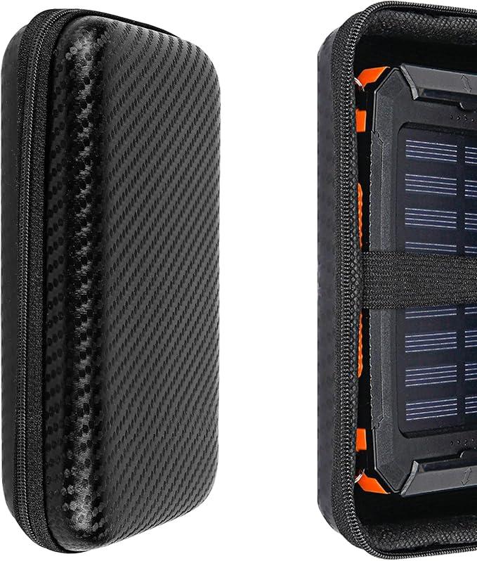 Portable Solar Charger Storage Box, Power Bank Hard Travel Case, Compatible with Kepswin Solar Charger 42800mAh, Compatible with kepswin Solar Power Bank 49800mah (Black)