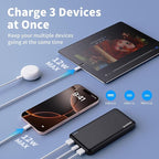 2 Pack Portable Charger, Slimmer 10000mAh Power Bank, USB C in&Out Fast Charging Battery Pack, External Portable Power Bank for iPhone 16 15 14 13 12 Tablet Headphones Samsung S23 S22 Pixel etc