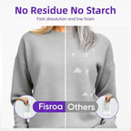 Travel Laundry Detergent Sheets Fisroa 120 Loads Eco-friendly Washing Detergent Sheets Plastic-Free Lavender Liquidless Laundry Strips for Camping Dorm