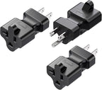15 Amp to 20 Amp Nema 5-15P to 5-15R/5-20R Power Adapter (3 Pack)