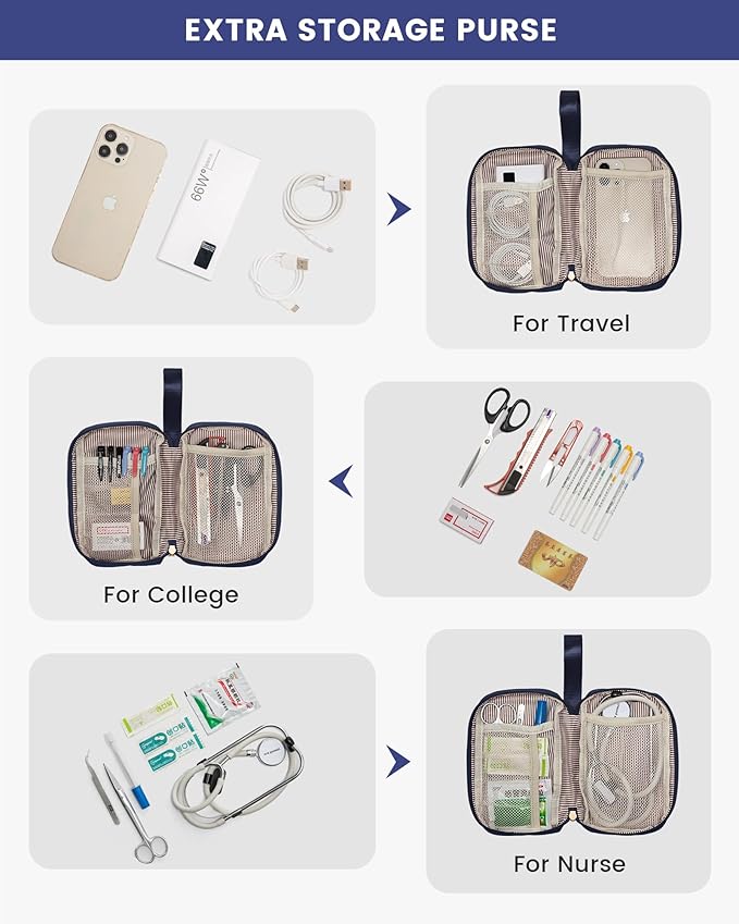 LOVEVOOK Laptop Backpack for Women, 15.6 Inch Work Laptop Bag with USB Port, Fashion Teacher Nurse Backpack Purse, Waterproof Travel Computer Backpack with Organizer Bag, 2PCS, Grey Blue-Ink Blue
