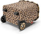 reisenthel carrycruiser Frame Leo Macchiato - Portable Shopping Trolley with Sturdy Aluminum Frame, Shoulder Strap and Removable mesh Inner Bag -Water-Repellent