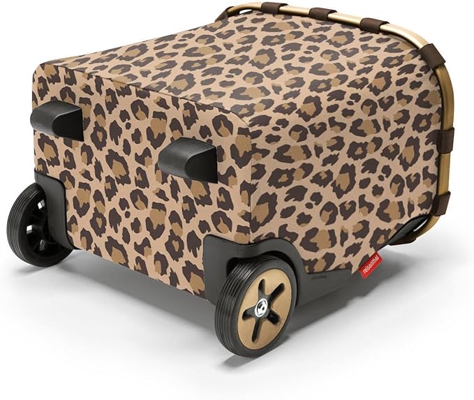 reisenthel carrycruiser Frame Leo Macchiato - Portable Shopping Trolley with Sturdy Aluminum Frame, Shoulder Strap and Removable mesh Inner Bag -Water-Repellent
