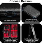 OKOM Professional Nail Clippers Set - 10 PCS Stainless Steel Nail Kit with Travel Case, Tweezers Manicure Set Gift for Men Women, Fathers Day Gift