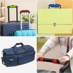 uxcell 5 Pcs Luggage Handle Wrap, Hollow Neoprene Handbag Grip Cover Protector Luggage Identifiers Suitcase Handle Wraps for Luggage Suitcase Travel Bags, Wine Red