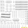 [313Pcs] Cable Management Kit, 67 Adhesive Cable Clips, Topavatop Desk Cord Organizer, 22 Reusable Cable Strap, 4 Cable Sleeve Split, 200 Nylon Cable Zip Ties with 20 Mounts for TV Office Home, White