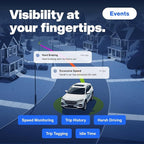 Bouncie GPS Tracker for Vehicles with Real-Time Location, Route History, Speed Monitoring, Geo-Fence & Accident Notifications - for Fleets & Family - Cancel Anytime