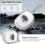 [Secure Lock] for Bose Ultra Open Earbuds Case(2024), TUDIOW Clear TPU Shockproof Protective Cover for Bose Open Ear Wireless Earbuds Accessories with Cleaning Kit& Keychain (Clear)