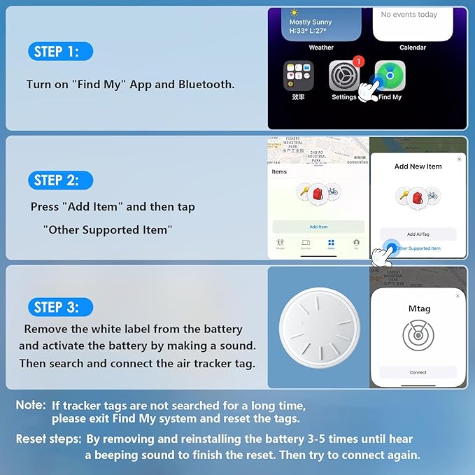 Car GPS Tracking Device for Vehicles,Cars etc,Real Time GPS Tracker for Car Work with Apple Find My(iOS Only),Mini GPS Tracker Vehicles with Magnetic Case-White,1PCS