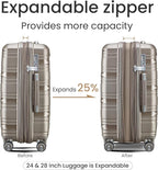 4 Piece Luggage Set, Hardside Expandable Lightweight Suitcase with 360° Mute Spinner Wheels Luggage Sets, TSA Lock, 14/20/24/28 Inch Travel Luggage for Men, Women and Girls (Champagne 3)