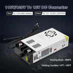 IMAYCC AC to DC Converter 12V SMPS,110V to 12V DC Converter,12 Volt Power Supply Max 600W 50A DC Power Converter