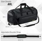 MIER Large Gym Bag for Men Sports Duffle Bag with Shoe Compartment 60L Lightweight Duffel Bags for Workout Fitness Travel