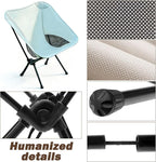 Wind Tour Portable Camping Chair Lightweight Foldable Outdoor Chair for Hiking Camp Backpacking Lawn Beach Fishing Picnic with Carry Bag (Off White)
