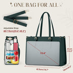 Laptop Bag for Women with Insulated Lunch Compartment 15.6 Inch Pu Leather Work Tote Computer Briefcase Bag for Office