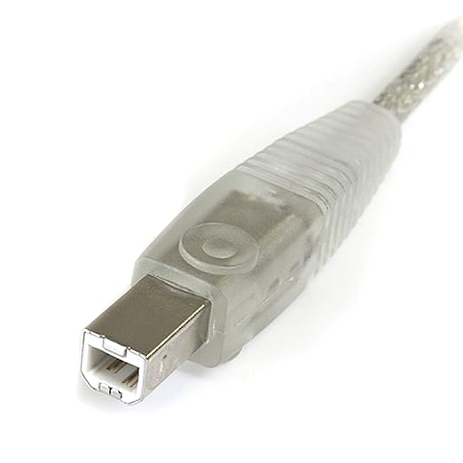 StarTech.com 10 ft Transparent USB 2.0 Cable - A to B - USB cable - USB (M) to USB Type B (M) - USB 2.0 - 10 ft - molded - transparent - USB2HAB10T