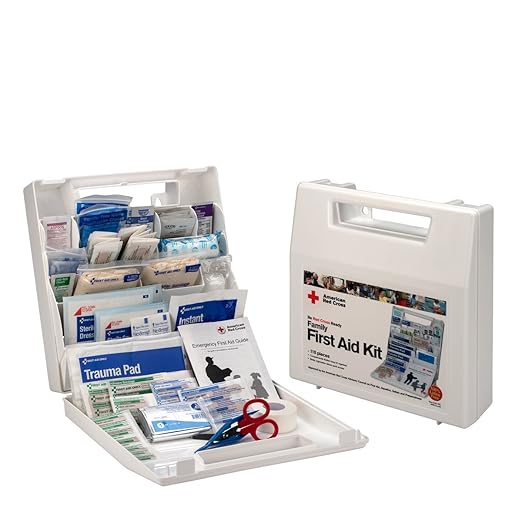 First Aid Only 9161-RC American Red Cross Deluxe Family First Emergency First Aid Kit for Home and Travel, 115 Pieces