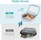 PACKISM Clear Makeup Bag - TSA Approved Toiletry Bag for Carry-on & Checked Luggage, Water Resistant Car Storage Organizer with Reinforced Seams