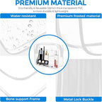 AURUZA 2 Pack Travel Toiletry Bag, Clear Makeup Bag, TSA Approved Cosmetic Bag with Zipper, Clear Organizer Carry on Bag for Women, PVC Cosmetic Pouch